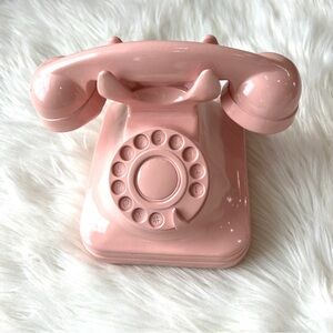 Vintage Style Pink Rotary Telephone Decor | Retro Princess Phone Style